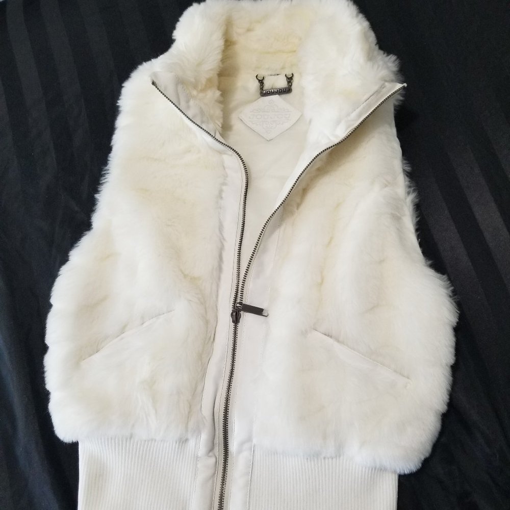 Jou Jou womens size small faux fur vest